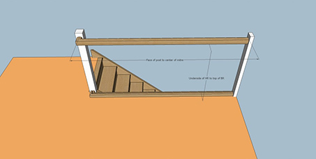 Measuring for Glass Newel to Mitre