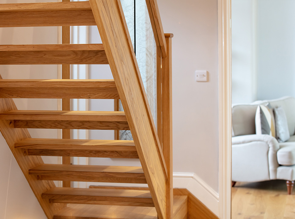 Bespoke Open Tread Oak Staircase