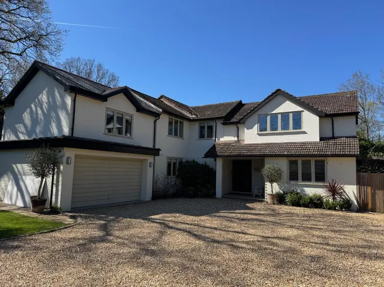White house with driveway