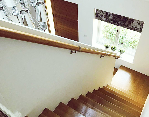 Oak Wall Rail Stair Parts
